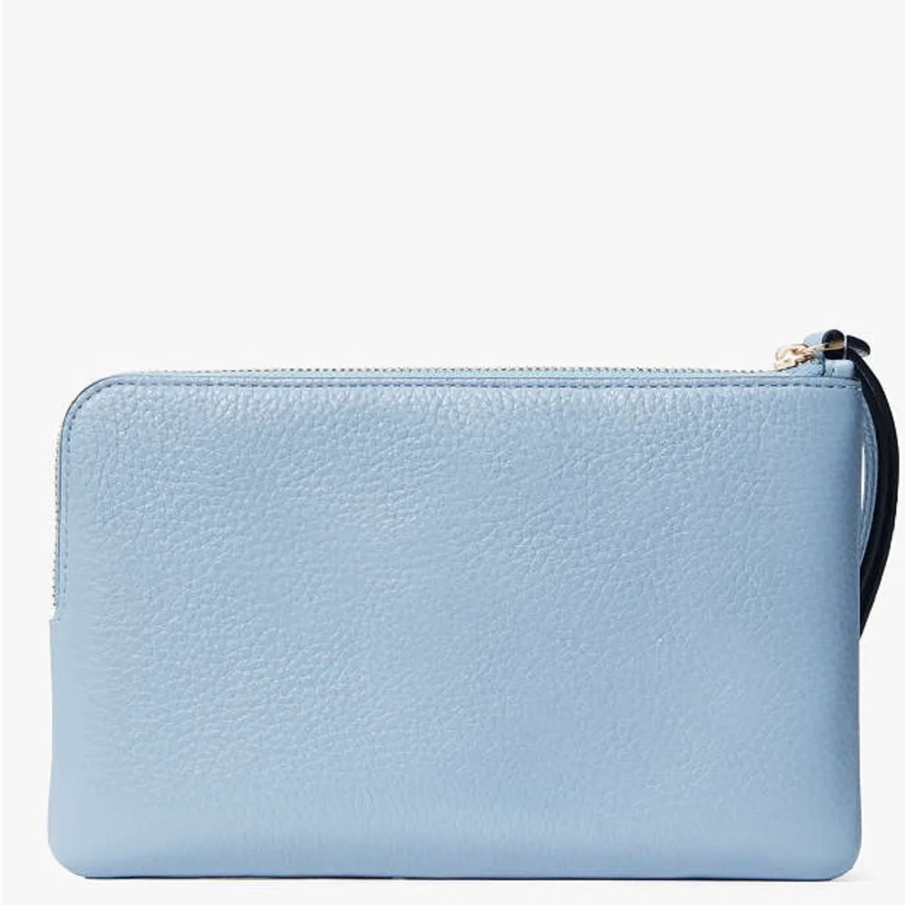NWT In Box KATE SPADE 2 PIECE Leila Hobo Shoulder Bag & Medium. L-Zip Wristlet